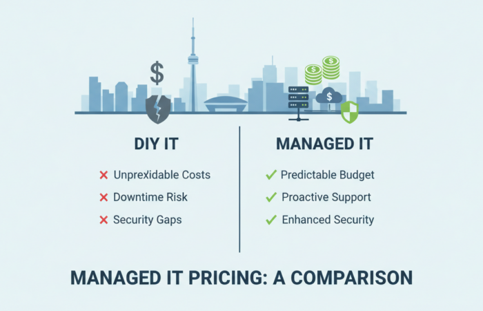 Managed IT Services Pricing Toronto 2026 — pricing models comparison chart for Toronto businesses