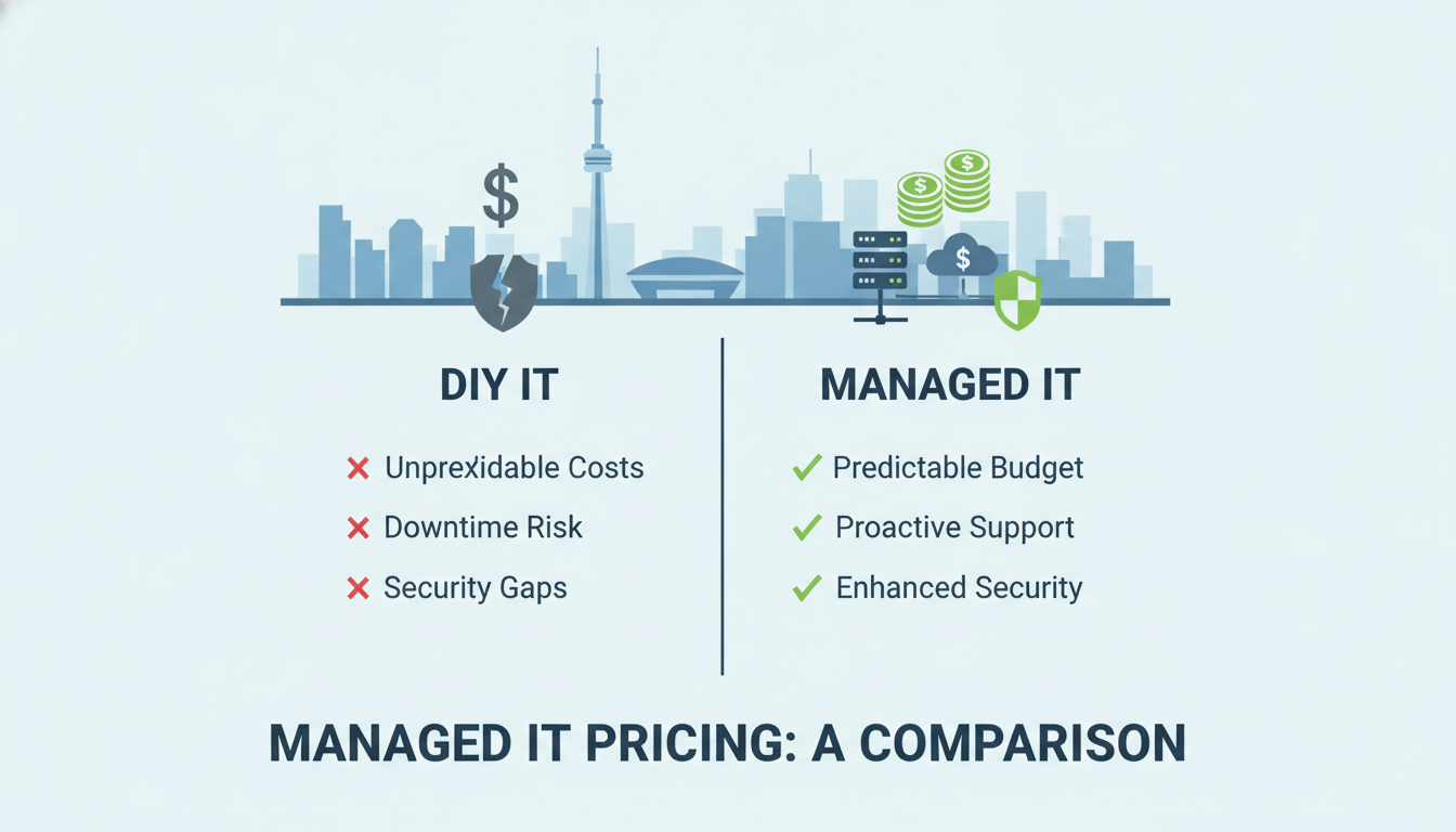 Managed IT Services Pricing Toronto 2026 — pricing models comparison chart for Toronto businesses